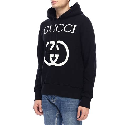 felpa della gucci uomo|Gucci Felpa con cappuccio in lana GG.